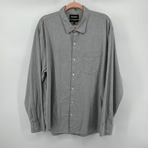 Bonobos Gray Casual Slim Fit Button Down L/S Shirt with Collared Design Sz XXL